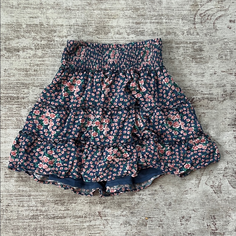American Eagle Floral Blue Skirt
